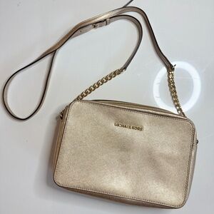 Michael Kors Metallic Gold Crossbody Bag